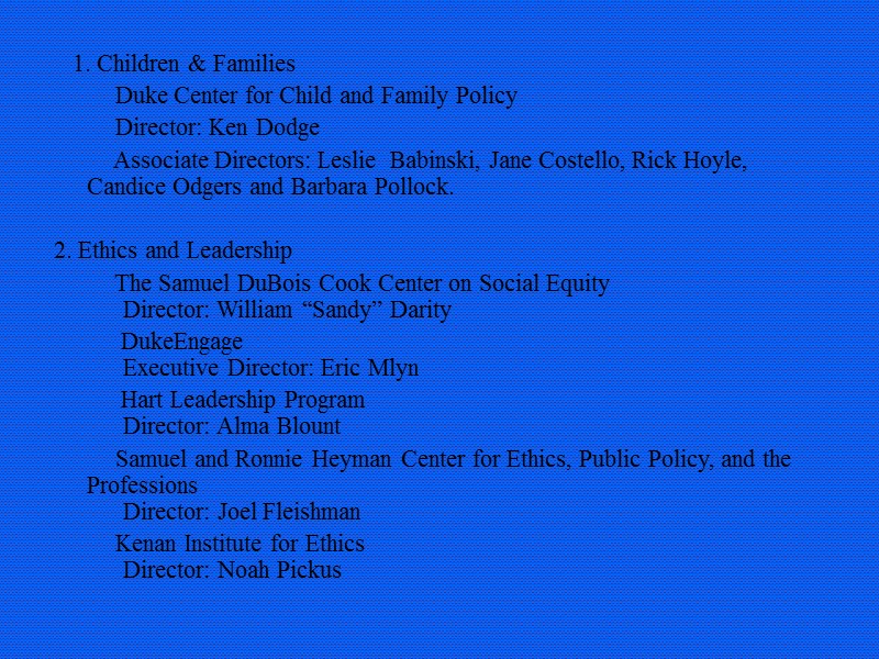 1. Children & Families          